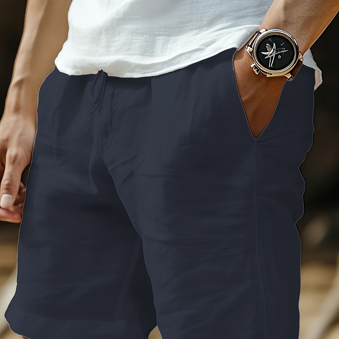 Short Homme Streetwear Imprimé Look Froissé