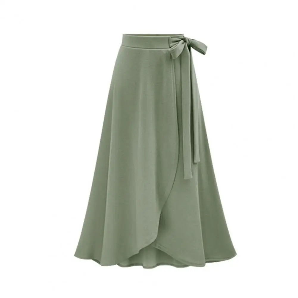 Jupe Femme Grande Taille – Élégante, Taille Haute, Unie, Fente Discrète, Coupe Longue et Évasée