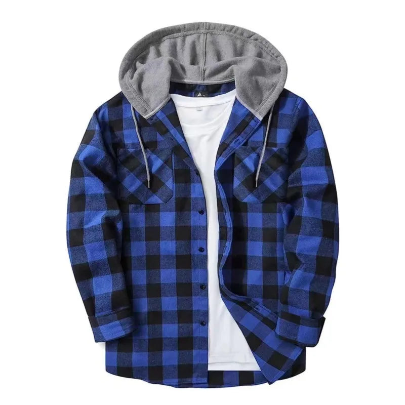 Surchemise Homme Grande Taille – Capuche, Fermeture Boutons