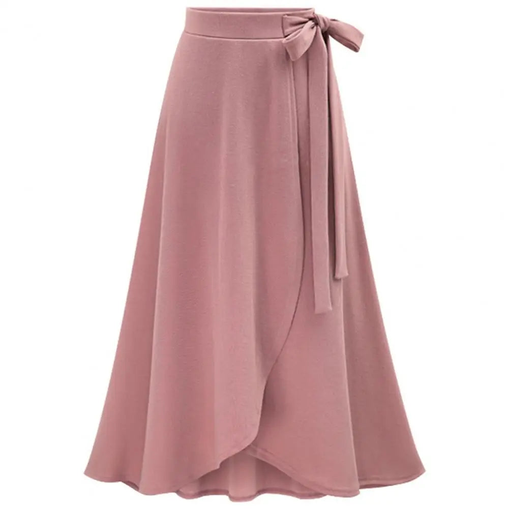 Jupe Femme Grande Taille – Élégante, Taille Haute, Unie, Fente Discrète, Coupe Longue et Évasée