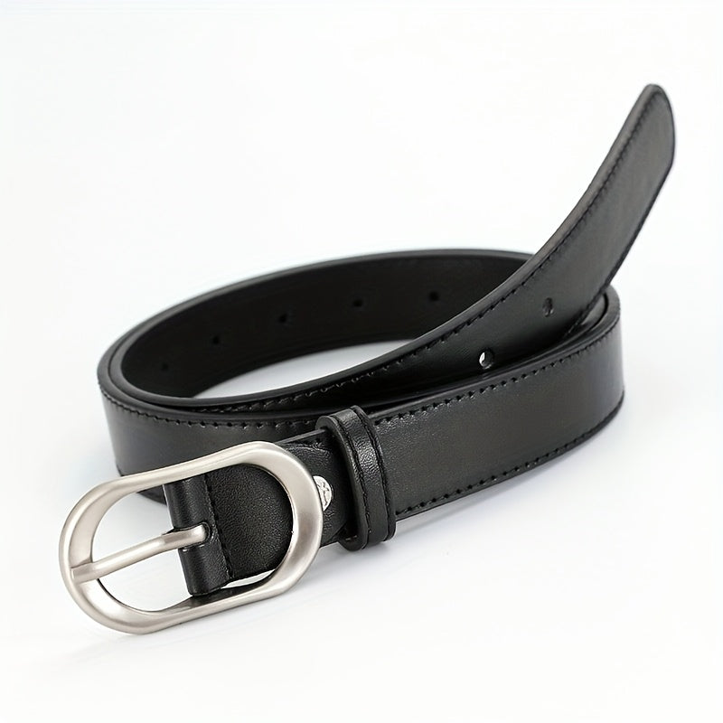 Ceinture Simple Unie avec Boucle Argentée