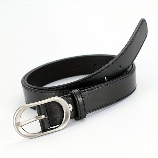 Ceinture Simple Unie avec Boucle Argentée