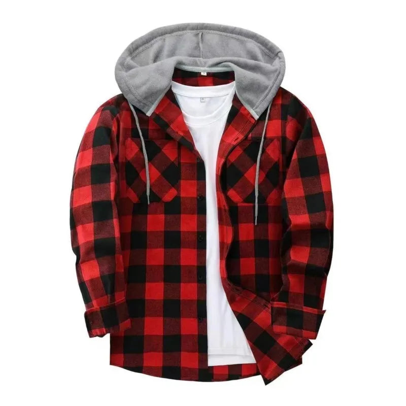 Surchemise Homme Grande Taille – Capuche, Fermeture Boutons