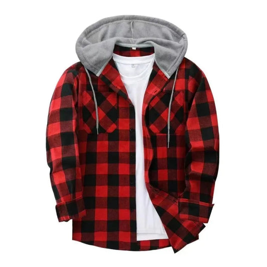 Surchemise Homme Grande Taille – Capuche, Fermeture Boutons