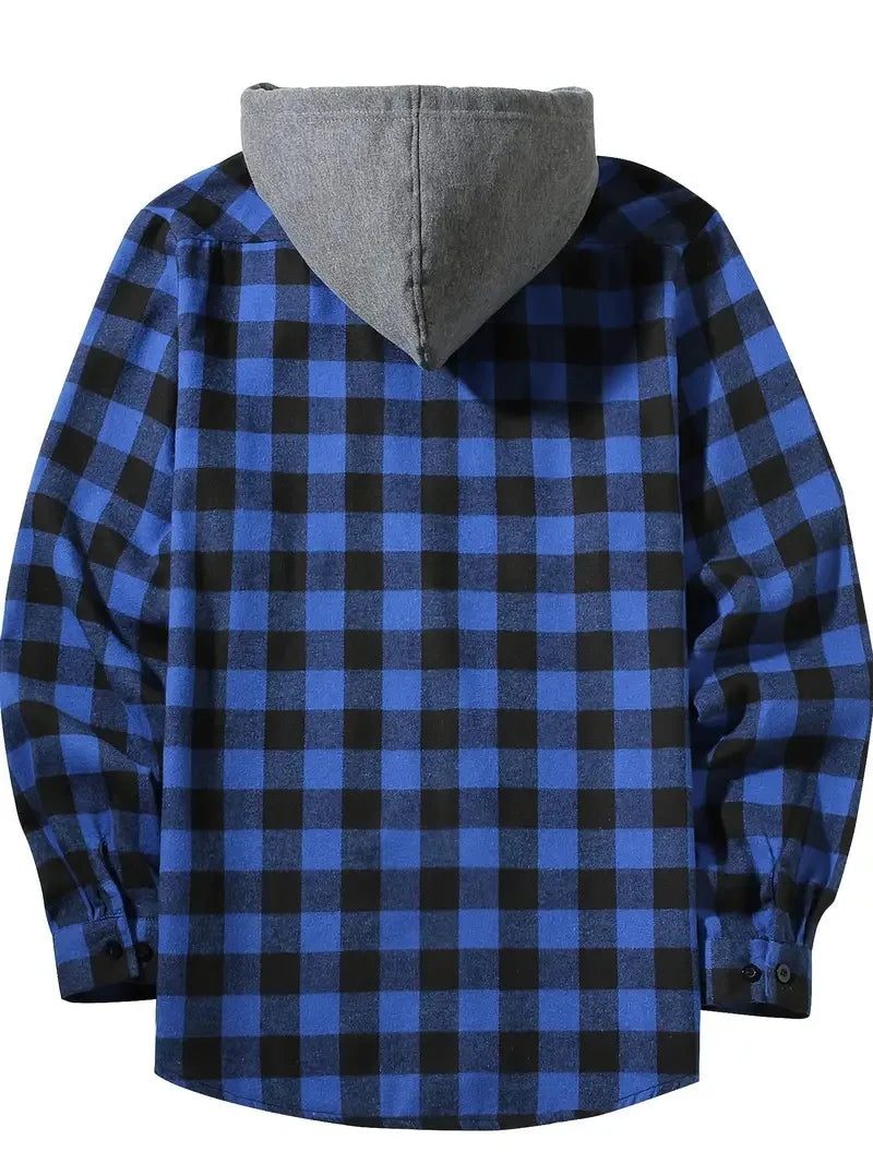 Surchemise Homme Grande Taille – Capuche, Fermeture Boutons