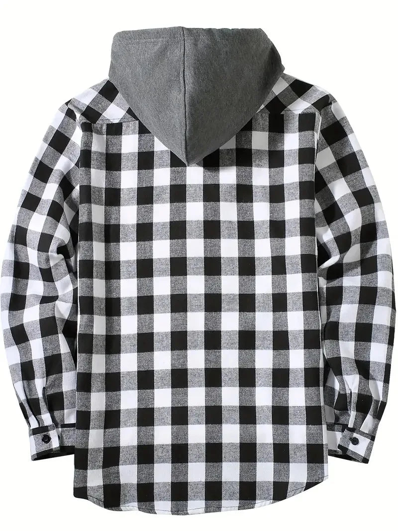 Surchemise Homme Grande Taille – Capuche, Fermeture Boutons